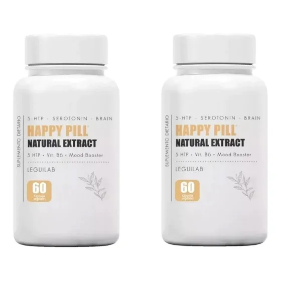 Happy Pill | 5 Htp 100mg X 60 Comp. Serotonina Vegetal X 2u.
