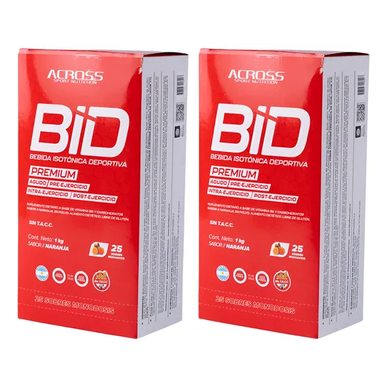 Pack X2 Bid Monodosis Suplemento Isotónica 1kg 25 Sobres