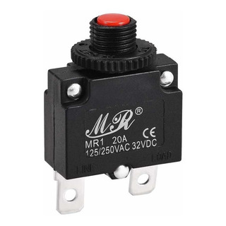 Breaker Protector Térmico Interruptor De Boton Reset 20 Amp Breaker Protector Térmico Interruptor De Boton Reset 20 Amp