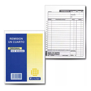 30 Block Notas De Remision 1/4 De Carta Original Formitec 30 Block Notas De Remision 1/4 De Carta Original Formitec