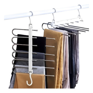 Gancho Pantalones Organizador Multiple Ahorra Espacio 6 En 1 Gancho Pantalones Organizador Multiple Ahorra Espacio 6 En 1