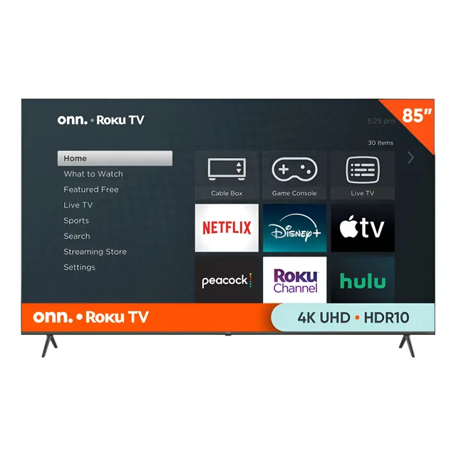 Pantalla Onn 85 Pulgadas 4k Uhd Led Roku Smart Tv Hdmi Wi-fi