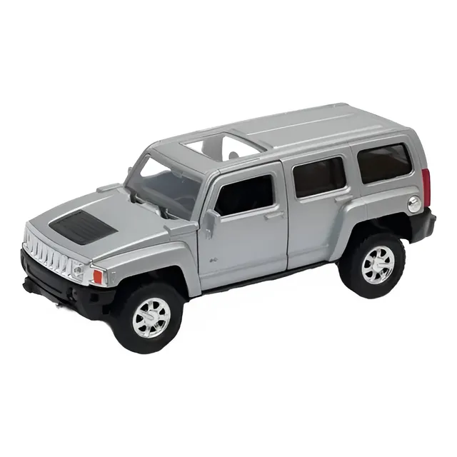 Hummer H3 Welly Escala 1:36 Gris Y  Blanco