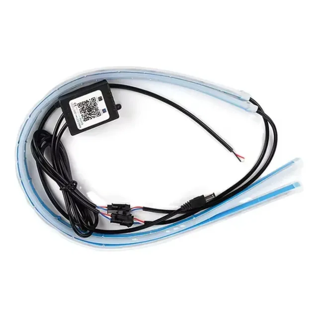 Tira Led De Faro Rgb + App Para Coche Moto (2 Piezas)