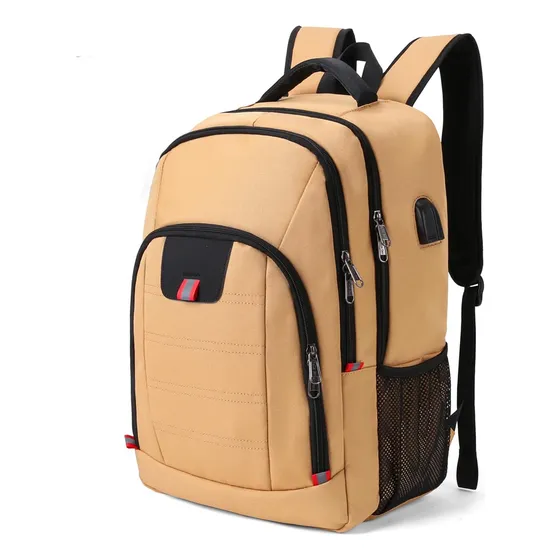 Mochila Para Laptop Dell Grande, Puerto Usb, Amarilla.