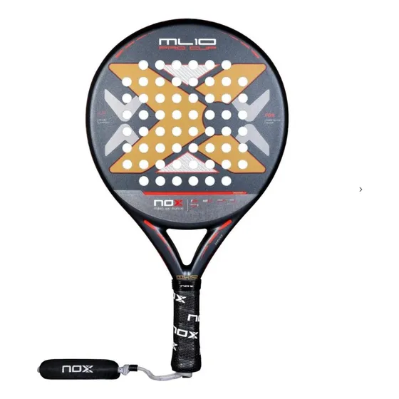 Paleta de padel Nox ML10 Pro Cup Rough con goma HR3 y diseño glass