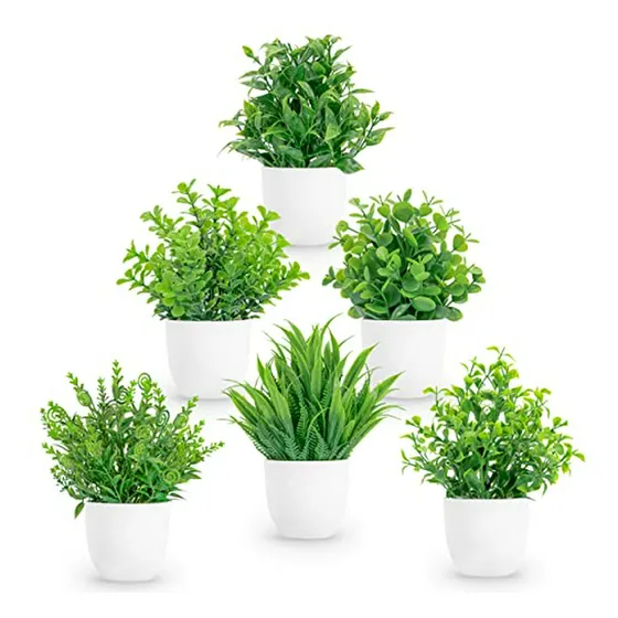 6 Piezas De Plantas Artificiales Eucalipto Para Decoración I