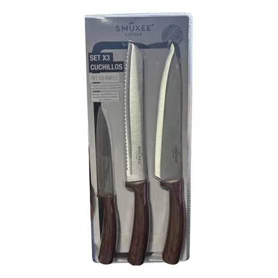 Cuchillos Set X 3 Smukee Y A