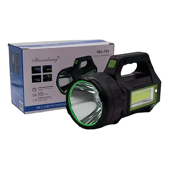 Linterna Largo Alcance Recargable Usb 600mts 6 Funciones T95 Linterna Negro Luz Blanco | Cuotas sin interés