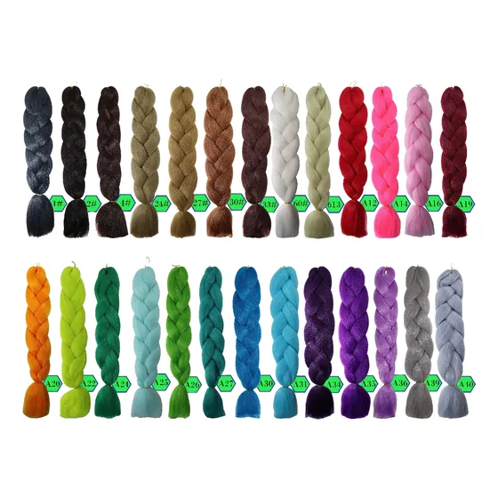 50 Paquetes Pelo Kanekalon Trenzas Africanas Al Por Mayor