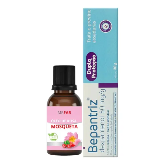 Kit Óleo De Rosa Mosqueta + Bepantriz Pomada Dupla Proteção