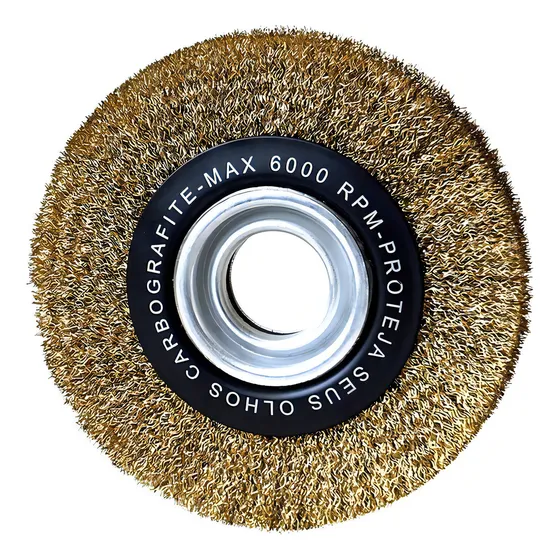 Escova Circular Aço 6 Polegadas Para Moto Esmeril