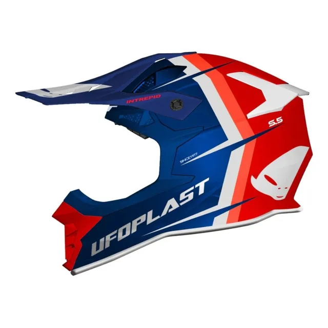 Casco Ufo Plast Intrepid Adulto Motocross Atv Moto Rojo Mx 