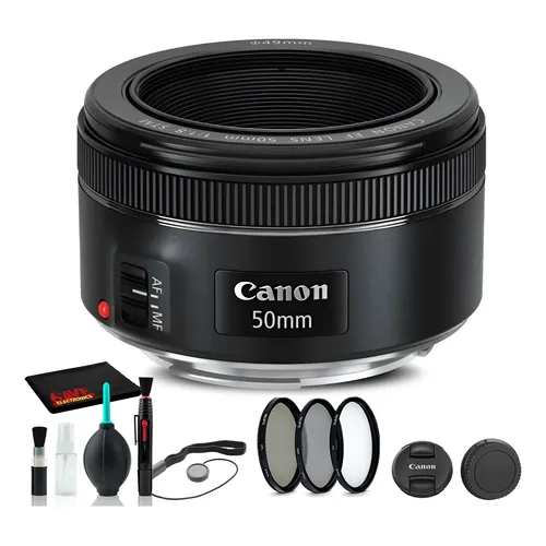 Lente Canon Ef 50mm F/1.8 Stm Cor Preto | MercadoLivre