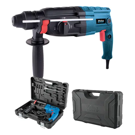 Martelete Philco Force Pmt01 900w Impacto De 3j 1400rpm Cor Azul