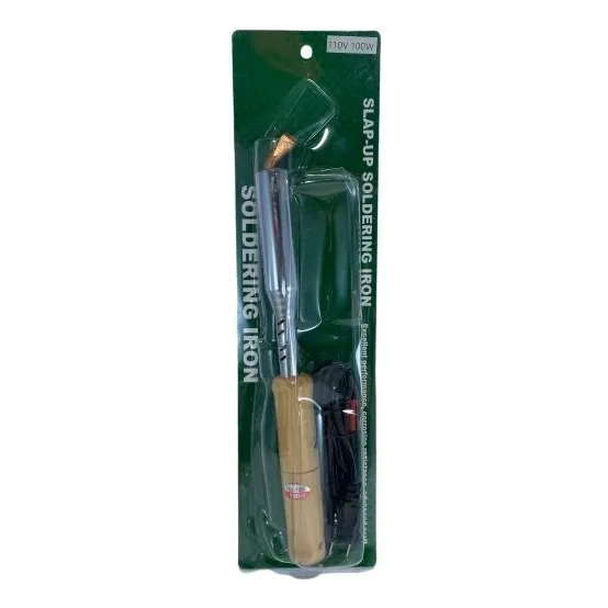 Cautin Industrial Punta Curva Mango De Madera 100w