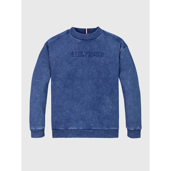 Sudadera Azul Con Logo Bordado De Niño Tommy Hilfiger