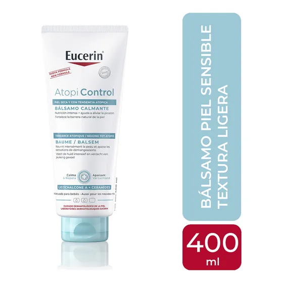 Bálsamo corporal de uso diario Eucerin AtopiControl para piel atópica x 400 ml