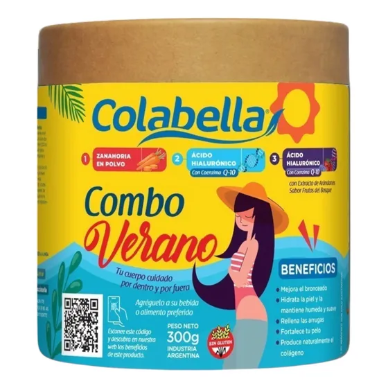 Combo Verano 300gr Colabella Q10 Hialuronico Zanahoria