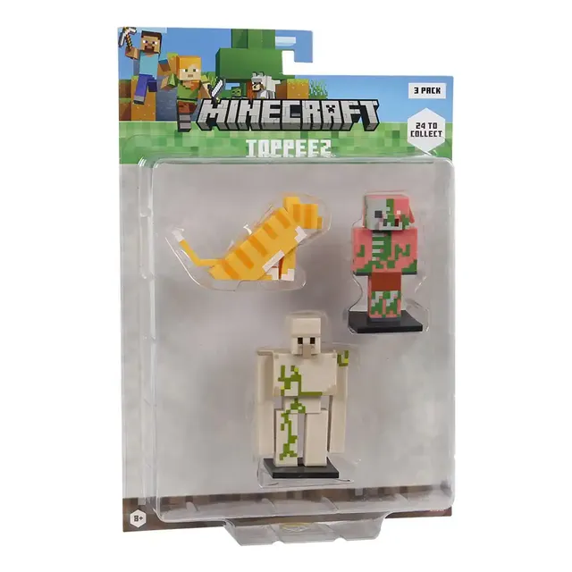 Muñecos Originales Minecraft Toppeez 3 Figuras Coleccionable