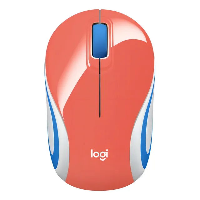 Mouse Mini Logitech M187 Coral Wireless Usb Color Coral