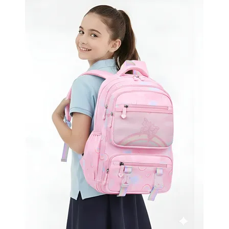 Mochila Bolsa Escolar Menina Colorida Reforçada Grande