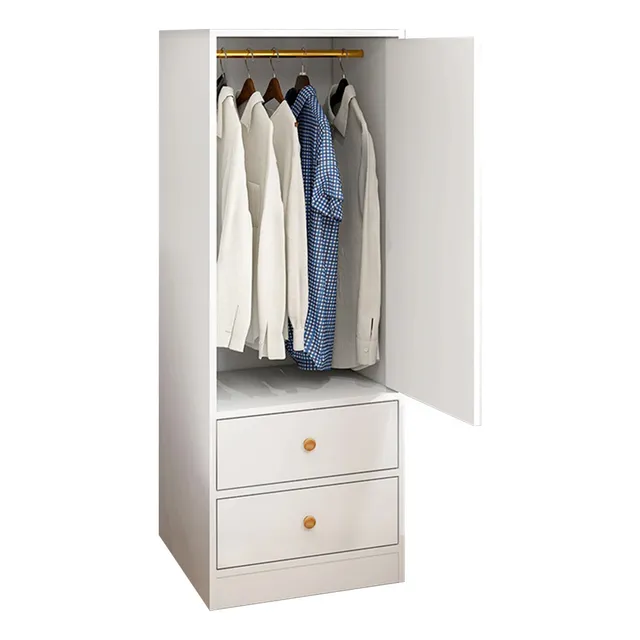 Closet Organizador Modernos Ropero Con Puerta 2 Cajones Blanco