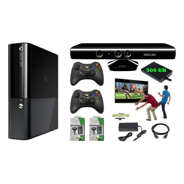 Xbox 360 Ultra Slim E Original + 5 Juegos +kinect + Hdd 500 