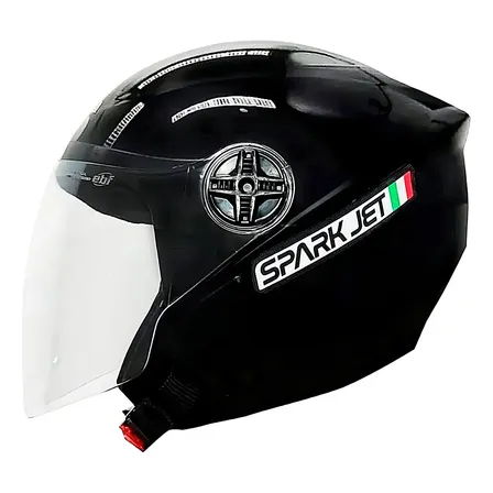 Capacete Moto Aberto Ebf Spark Jet Cor Preto Tamanho do capacete 58