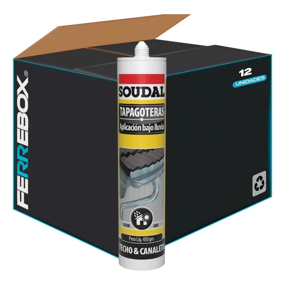X12 Sellador Tapagoteras Bajo La Lluvía Gris 270 Ml | Soudal Gris