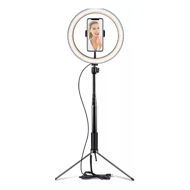 Anillo Aro Tripode Luz Led 33cm C/control Remoto