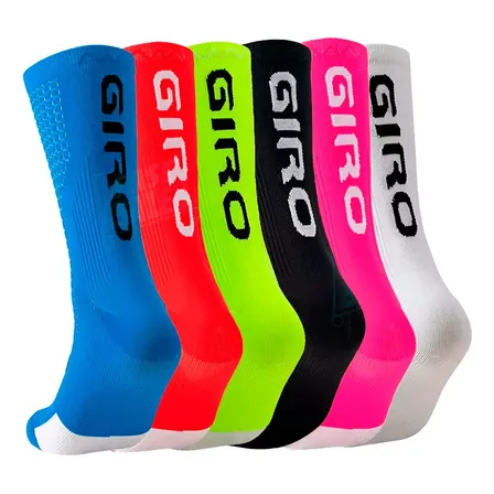 Meia Esportivas Cano Alto Antiderrapantes Ciclismo Crossfit Vermelho Único