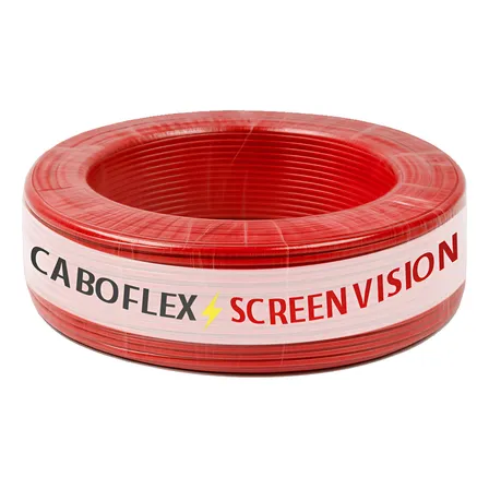 Fio 2,5mm Cabo Flexível Rolo Com 25 Metros Elétrico 750v Cor Vermelho Marca Screen Vision