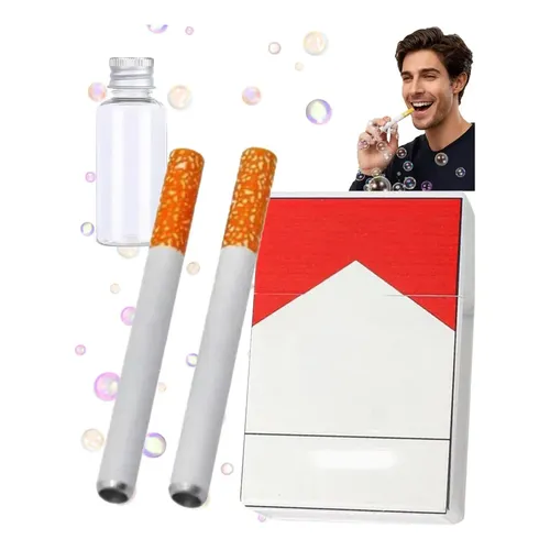 Cigarrillo De Burbujas – Juguete Antiestrés A Escala 1:1 Con Diseño Realista, Incluye Solución De Burbujas, Ideal Para Romper El Hielo Y Fiestas, Regalo Original Para Adultos