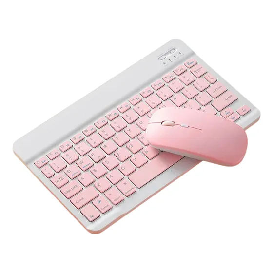 Kit Teclado E Mouse Sem Fio Bluetooth Ultra Fino Portátil