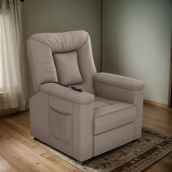 Poltrona Reclinável Automática Mx40 Porsche Suede Capuccino