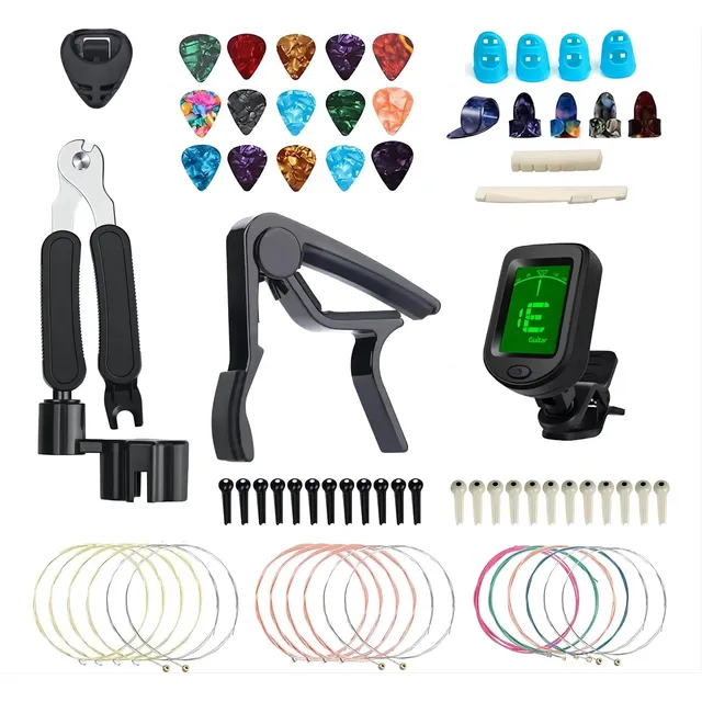 Kit De Accesorios Para Guitarra Acustica Cuerdas 66 Piezakit