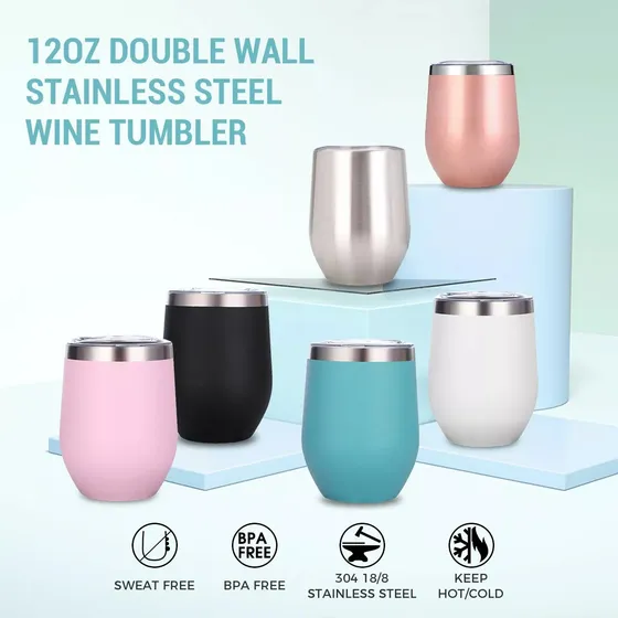 Termo Vaso Termico Vinero Wine Tumbler Acero Inoxidable