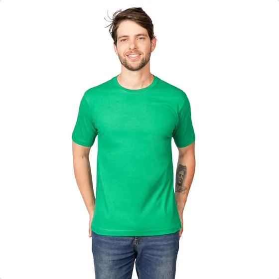 Camiseta Manga Curta 100% Algodão Masculina Básica Lisa