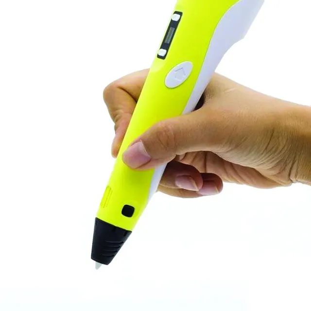 Lápiz 3d Impresora Modelado Plastico Lcd + Filament Amarillo