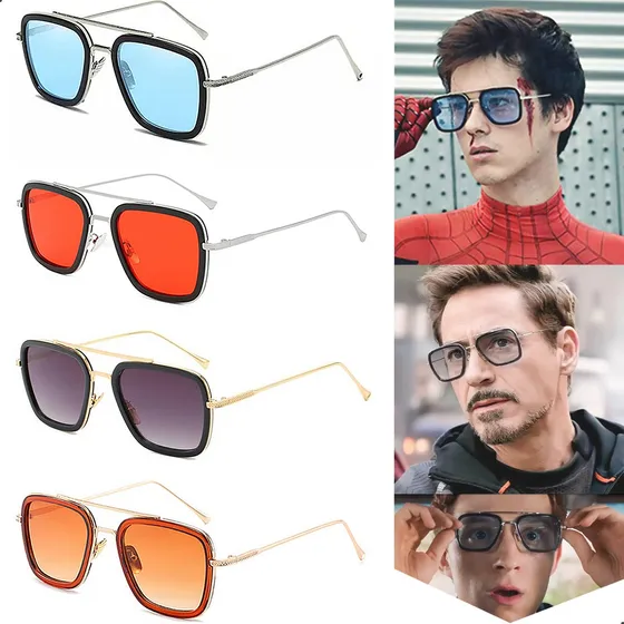 Gafas De Sol Deportivas De Moda Vintage Cuadradas Unisex 