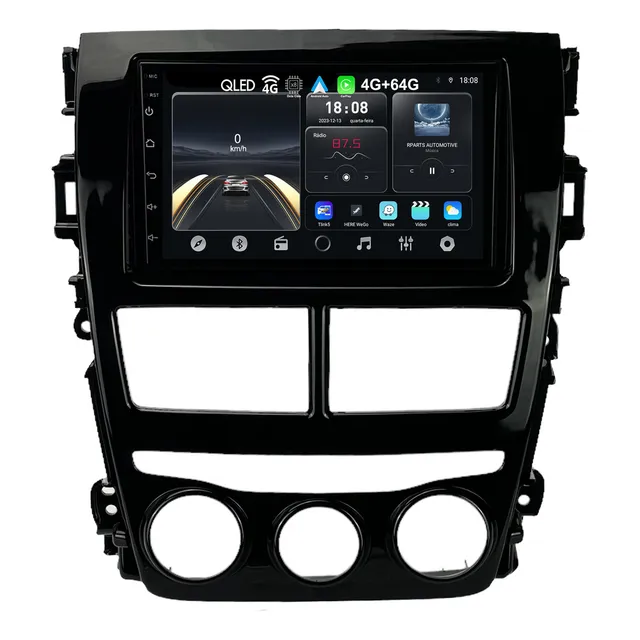 Kit Multimidia Android Toyota Yaris 2018 A 2022 Ar Analogico