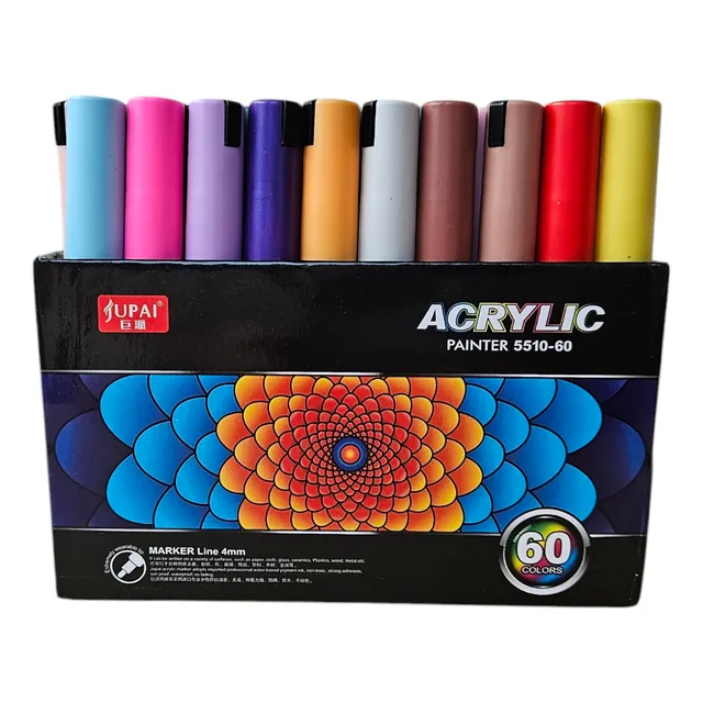 Marcadores Acrílicos Jupai De 60 Colores Tipo Posca