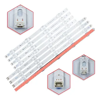 Lot De 8 Barrettes LED Pour Rétroéclairage TV LG 39LN5400 - Pièce Détachée Neuf