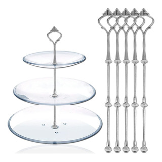 Soporte De 3 Niveles De Corona Para Torta-5un Soporte De 3 Niveles De Corona Para Torta-5un