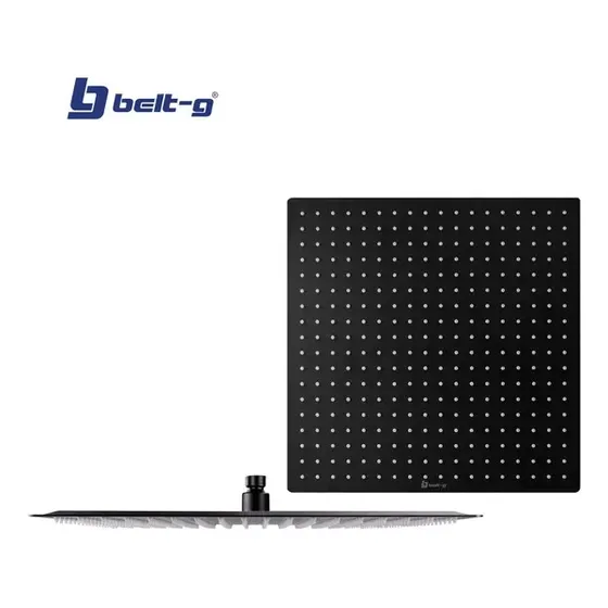 Regadera Anticalcarea 16  Ultra Plana Cuadrada Black