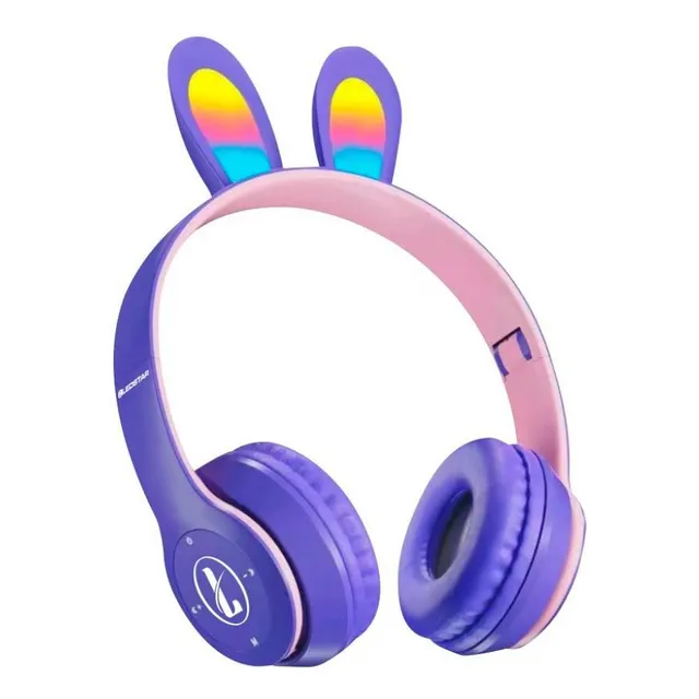 Auriculares Bluetooth Conejito Con Luz Led Recargables Mpuy