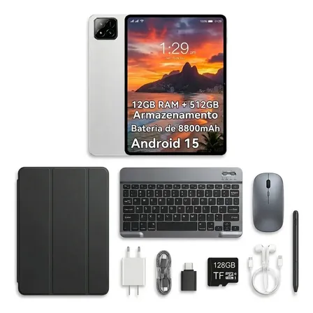 Pad 7s Pro 10.1'' Tablet Android 15 12+512gb Capa/teclado