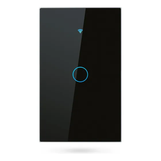 Interruptor De Luz Táctil Tuya Smart 1 Ch Wifi Negro