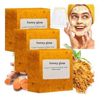 3pcs Jabón Abrillantador Con Limón,cúrcuma Y Ácidos Kójic E,jabón En Barra Zdiwond Honey Glow, Limón Y Cúrcuma, Paquete 3pcs Jabón Abrillantador Con Limón,cúrcuma Y Ácidos Kójic E,jabón En Barra Zdiwond Honey Glow, Limón Y Cúrcuma, Paquete